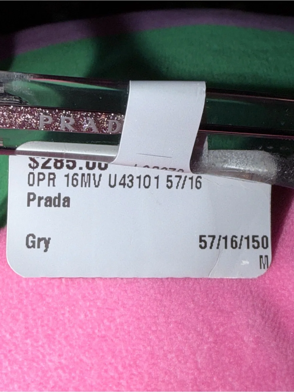 Prada PR 16MV U431O1 57/16 Clear Gray Frames